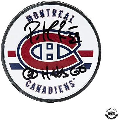 Patrick Roy Dedikált & Írva Montreal Canadiens Akril Puck - Felső szint - Dedikált NHL Korong