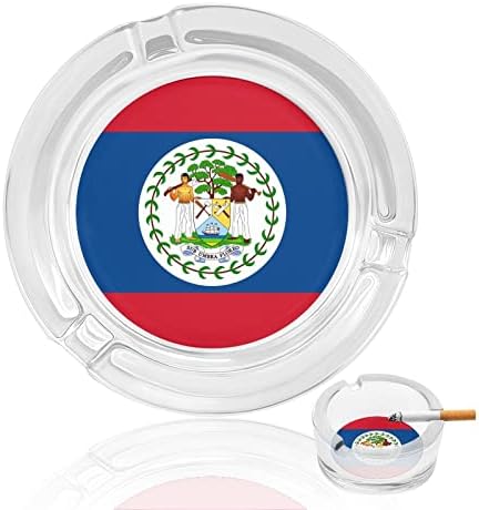 Zászló Belize Üveg Hamutartó Kerek Cigaretta hamutartó Birtokos Esetben A Home Office Beltéri Dekoráció