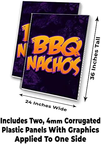 BBQ Nachos (24 X 36) 4 mm-es Hullámos Műanyag Panel, Grafika, Alkalmazott 1 Oldalon (Pk 2)