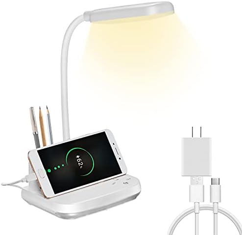 NovoLido asztali LED Lámpa Adapter, Újratölthető asztali Lámpa USB Töltő Port, tolltartó, 4 Szín Mód, Rugalmas Hordozható Éjjeli