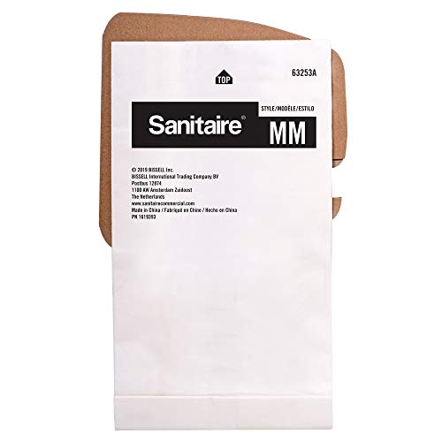 Sanitaire MM Prémium Papír Táska (Csomag 5), modellekhez S3680 & SC3680 Tartály Porszívók, 63253A, Fehér