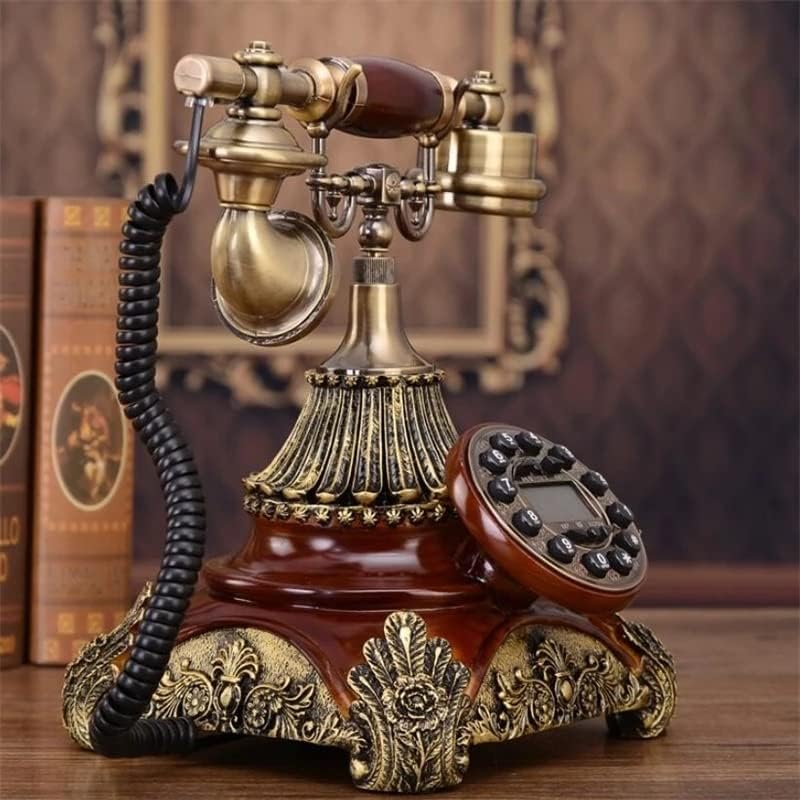HOUKAI Antik Vezetékes Telefon Divat Vintage Vezetékes Telefon Kék Háttérvilágítás+Kihangosító+Hívófél-AZONOSÍTÓ (Szín : Stílus 3)