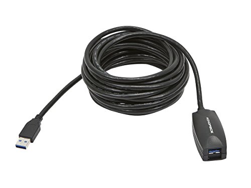 Monoprice 5 méteres USB 3.0-EGY Férfi-Egy Nő Aktív Hosszabbító Kábel, Fekete