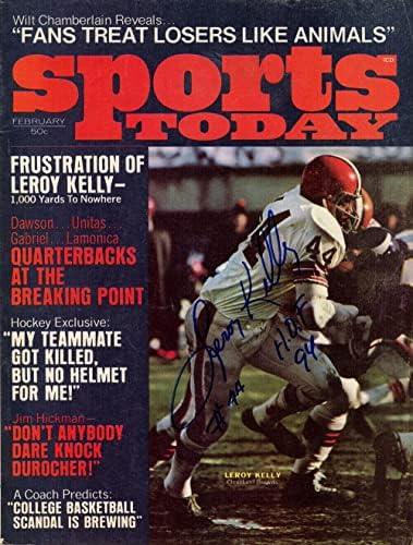 Leroy Kelly Dedikált/Aláírt 1970 Sport Mai Magazin, Beckett 38186 - Dedikált NFL Magazinok