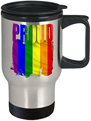 Meleg Büszkeség Szivárvány Parádén Zászló LGBTQ LMBT Rozsdamentes Acél Bögre