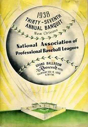 Ford Frick Aláírt Psa/dns Certed 1958 Napbl Aláírt Program Hiteles Aláírást - Dedikált MLB Magazinok