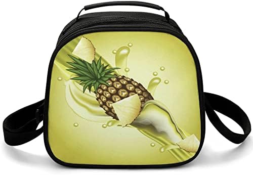 Splash ananászlé Aranyos Ebéd Bag Szigetelt Bento Box Újrafelhasználható Hűvösebb Tote Konténerek Jég Iskolába Utazás