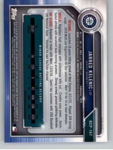 2019 Bowman Chrome Kilátások BCP-167 Üveges Kelenic Seattle Mariners RC Újonc MLB Baseball Trading Card
