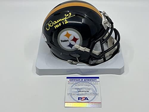 Dermontti Dawson HOF 12 Pittsburgh Steelers Aláírt Autogramot Mini Sisak PSA DNS - Dedikált NFL Sisak