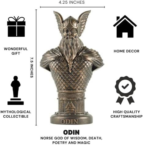 Odin Skandináv Mellszobor Gyűjthető Figura Skandináv, valamint a Viking Mitológia Dekoráció Ajándék