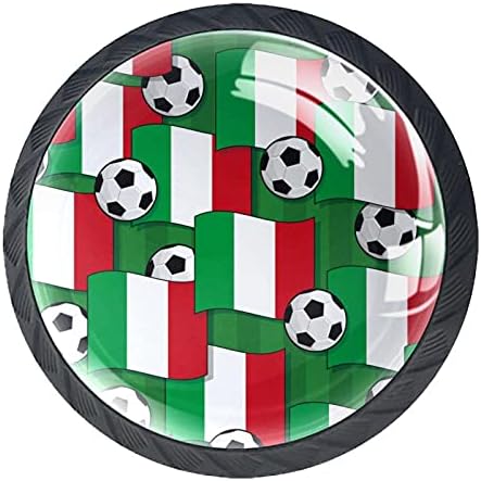 Fiók Kezeli Olaszország Zászlók Futball-Labdák RV Irodában, Otthon, Konyha, Szekrény, Komód Szekrények Hardver Fiókok Üveg Szekrények