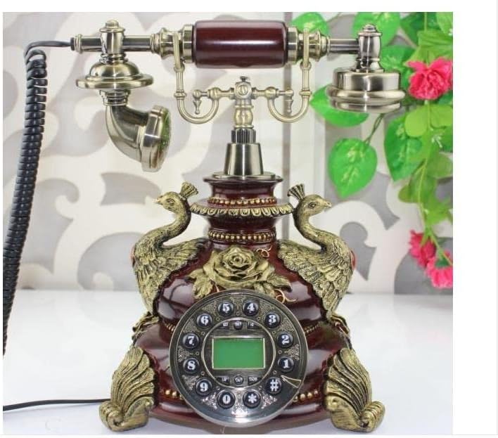 XDCHLK Vintage Telefon Háztartás Dekoráció Telefon/Újrahívás/Hands-Free/Háttérvilágítású, Hívófél-AZONOSÍTÓ