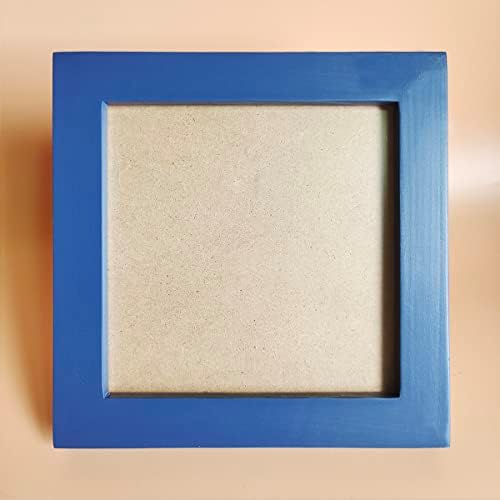 KELE MODELL 6x6 Képkeretek Kék Tömör Fa Keret, Műanyag Panel (Film el kell Távolítani) . Asztalra vagy Falra.Első Ablak Megnyitása 5.5x5.5