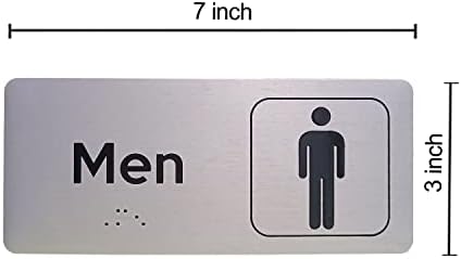 Férfi & Női Mosdóba Táblák Braille-Szett(2), 7 W x 3 H,Fürdőszoba Jelek a Kétoldalas Hab Szalag Iroda vagy Üzlet, Fürdőszoba,