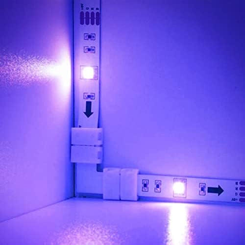 Nexillumi L Alakú, 4-tűs Csatlakozó (90 Fok) LED Szalag Csatlakozók a 8 mm-es Szélesség 3535 RGB LED Szalag Világítás, 10db