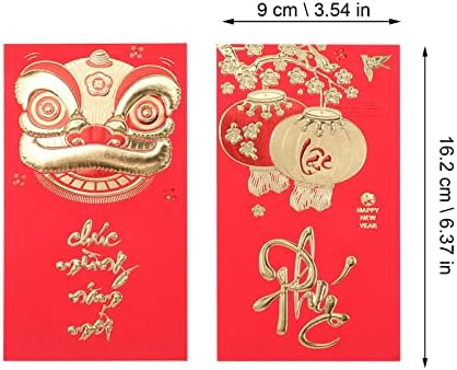 Toyvian Szerencsés Borítékot, 42db Kínai Nyúl Új Évet Piros Boríték Kínai Vörös Borítékok Hong Bao Kínai Pénz Zsebében, a Tavaszi Fesztivál