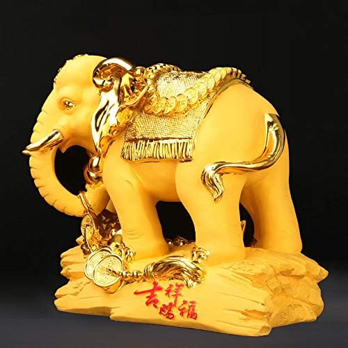 Madi Kay Minták 绒沙金大象摆件欧式客厅创意大象家居饰品树脂工艺品开业