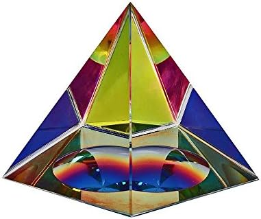 Amlong Kristály Színjátszó Piramis - Szivárvány Színeit 4.5 Cm Magas díszdobozban