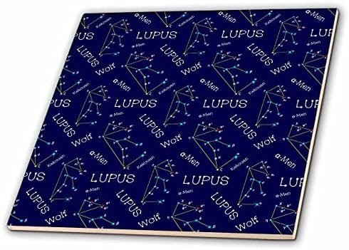 3dRose Déli csillagkép Lupus vagy farkas. A fő-vagy alfa-star Férfi - Csempe (ct_349340_1)