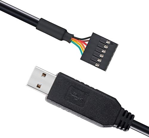 DTech FTDI USB-TTL Soros 3.3 V-os Adapter Kábel 6 Pin 0,1 hüvelyk Pályán a Női Socket Fejléc UART IC FT232RL Chip Windows 11 10