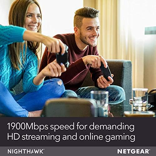 NetGear Netgear Ex7000-100Uks Ac1900 kétsávos, 2,4 & 5 ghz-es 1900 Mbps Vadászsólyom Wi-Fi Range Extender 5 Gigabit Port,