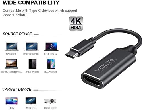 Művei VOLTOS PLUSZ TECH HDMI 4K USB-C Készlet Kompatibilis LG 15Z90N-R. AAS8U1 Szakmai Adapter Digitális Teljes 2160p, 60Hz Kimeneti!