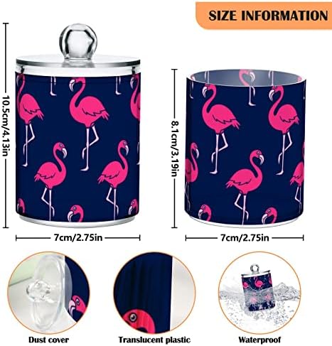 Kék Flamingo Vatta Jogosultja Wc Tartályok Üvegek szemhéjakkal Meghatározott Pamut Labdát Pad Kör Jogosult Jar a Vatta Vatta