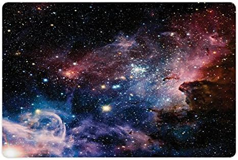 Lunarable világűrben Pet-Mat az Étel, a Víz, a Csillagok, Köd Színes Minta Tér Galaxy Astronomic Kép Nyomtatás, Téglalap Csúszásmentes
