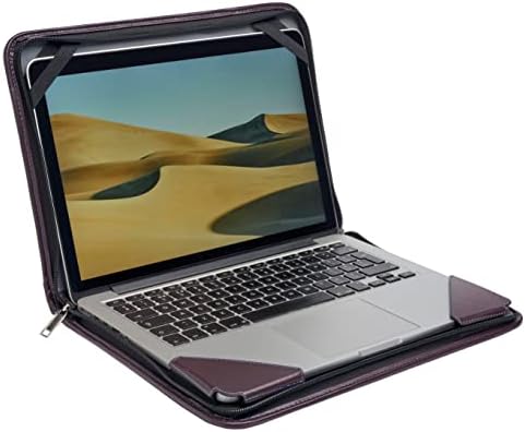 Broonel Lila Bőr Laptop Messenger Esetben - Kompatibilis CHUWI AeroBook Notebook Ultrabook 13.3 Inch