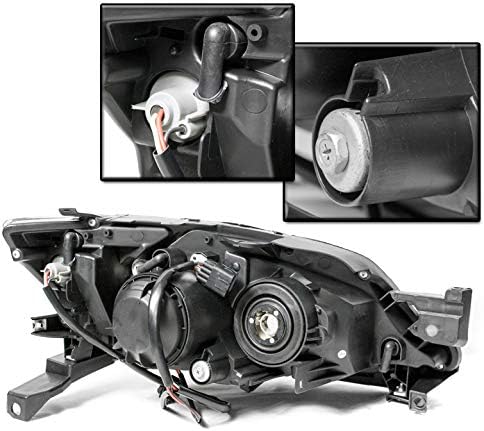 ZMAUTOPARTS Projektor Fekete Fényszórók, Fényszóró, 6 Fehér LED Világítás DRL A 2008-2011 Subaru Impreza