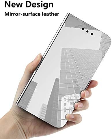 Galaxy Note 10+ Pro/Plus/5G az Esetben, ZERMU Bling, mint a Tükör, Stílus Kitámasztó Prémium PU Bőr Pénztárca Esetben Kártya Tartóját ID Slot