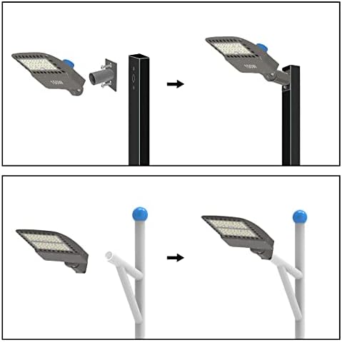 Deojoy LED Parkoló Lámpa 150W Állítható,Alkonyat-hogy-Hajnal Fotocella Senor Kültéri IP65 Dobozban Fények,(5700K,20250LM) LED