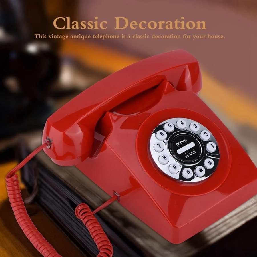 JGQGB Forgó Tárcsa Telefon Vezetékes Retro Telefon a Home Office zajszűrő Vintage Antik Telefon