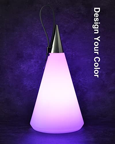 WEILAILUX Kültéri Vezeték nélküli RGB asztali Lámpa Vízálló, Hordozható Akkumulátoros színváltó Lámpás Távoli, Szabályozható Asztal