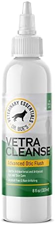 Dr. Boe Állatorvosi Essentials VetraCleanse Speciális Otic Flush - Kutya, Macska Fülét Tisztító - Biztonságos a mindennapi Használat - 8 Fl