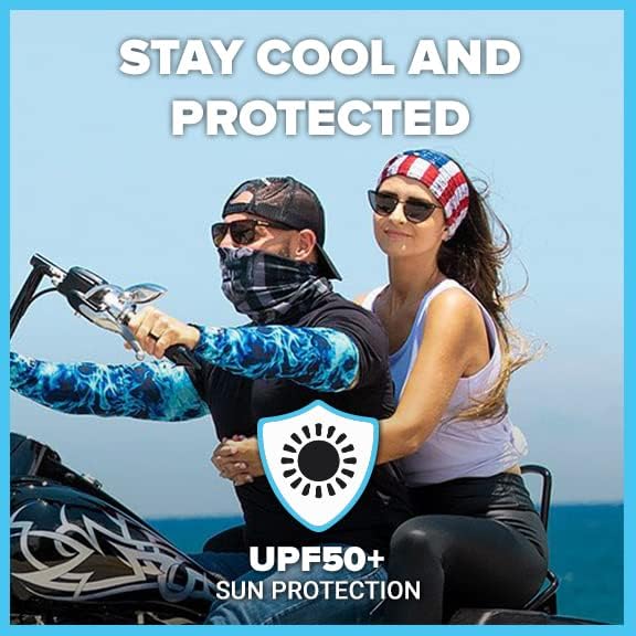 S Egy Cég 5 Csomag UV arcvédőt Többcélú Protector Nyak Gaiter Rugalmas Maszk Hazafias Design Férfiak, mind a Nők