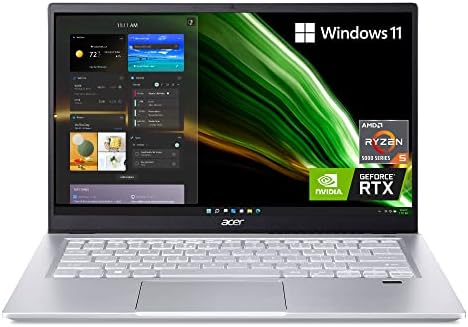 Acer Swift X SFX14-41G-R7YT Teremtő Laptop | 14, Full HD, - os sRGB | AMD Ryzen 5 5600U | NVIDIA RTX 3050 Laptop GPU |
