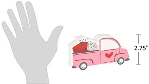 Collins Festmény Rózsaszín Szív Pickup Kivágott Fa Polc Sitter - Aranyos Fa Asztali Dekoráció Valentin-lakberendezés