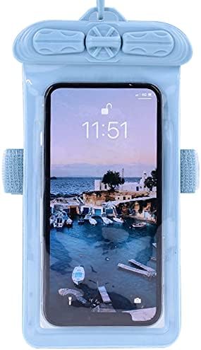 Vaxson Telefon Esetében, Kompatibilis a Xiaomi Poco C40 Vízálló Tasak Száraz Táska [ Nem Képernyő Védő Fólia ] Kék