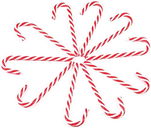 12db Műanyag nyalókát karácsonyfa Lógó Díszek a Családi Buli (Piros+Fehér)