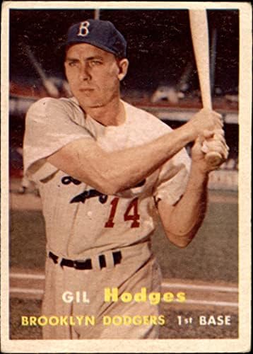 1957 Topps 80 Gil Hodges Brooklyn Dodgers (Baseball Kártya) VG Dodgers