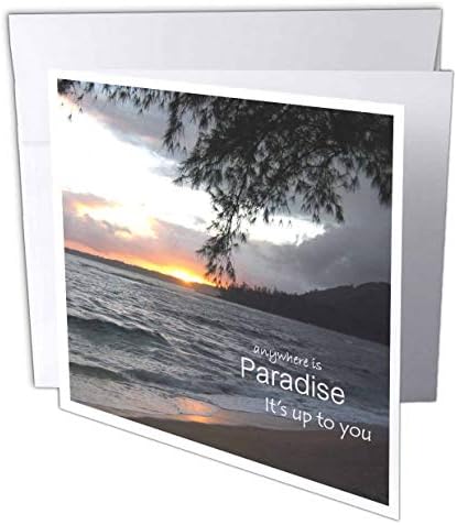 3dRose Inspiráló Sunset - Üdvözlőlapok, 6 x 6 cm, 12 (gc_25094_2)