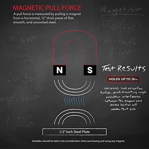 13 nagy teljesítményű Mágneses szerszámtartó, Könnyen Telepíthető, 20-lb-per inch Húzza Erő, a Fekete Por, Kabát, Sárga Csíkkal (AM2PLC)