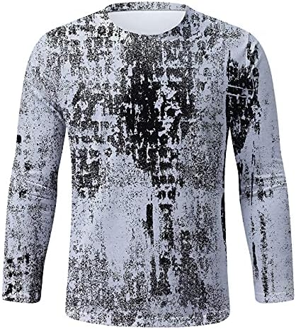 XXBR Katona Long Sleeve T-shirt Mens, Ősz Utca Absztrakt Művészet Klasszikus Nyomtatási Edzés Atlétika Sleeve Tee Maximum