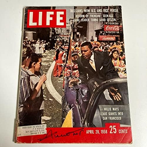 Ritka Willie Mays Aláírt 1958 Élet Magazin Üdvözlet San Francisco-ban A SZÖVETSÉG COA - Dedikált MLB Magazinok