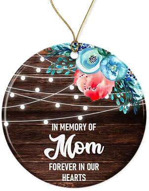 LillaGifts emlékére Anya Karácsonyi Dísz - Ajándék Emlékezés Megemlékezés Örökké Szívünkben Kerámia Ünnepi Dekoráció Ajándék Porcelán