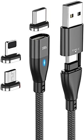 BoxWave Kábel Kompatibilis LG Bársony - MagnetoSnap PD AllCharge Kábel (100W), Mágnes PD 100W Töltés USB Kábel Típusa-C Micro USB-LG