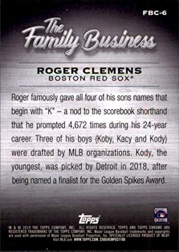 2019 Topps Chrome Frissítés A Családi Vállalkozás FBC-6 Roger Clemens NM-MT Red Sox