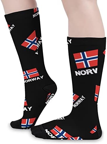 WEEDKEYCAT Norvégia Nemzeti Büszkeség norvég Zászló Személyzet Zokni Újdonság Vicces Nyomtatás Grafikai Alkalmi Közepes Vastagságú