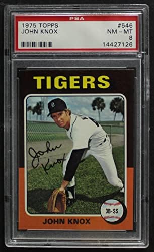 1975 Topps 546 John Knox Detroit Tigers (Baseball Kártya) PSA a PSA 8.00 Tigrisek